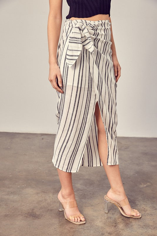 Stripe Overlap Skort