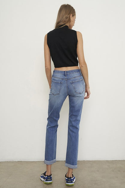 SLIM FIT BOYFRIEND JEANS