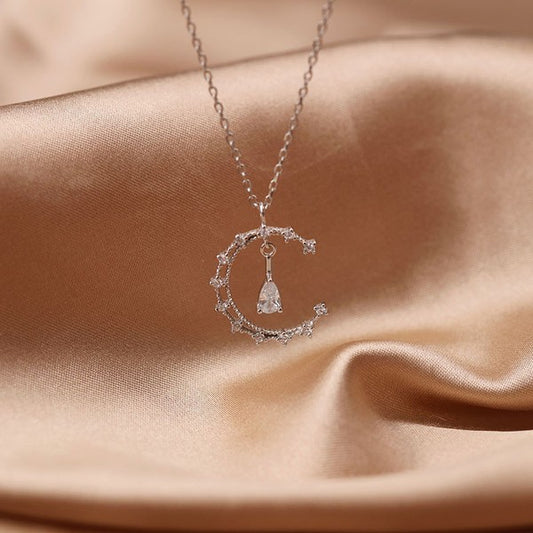 925 Sterling Silver Crescent Necklace