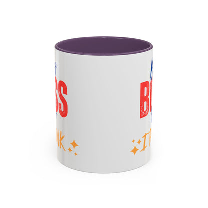 Best Boss Ever Accent Coffee Mug - Perfect Gift for Boss's Day, Office Decor, Motivational Drinkware, Fun Coffee Cup