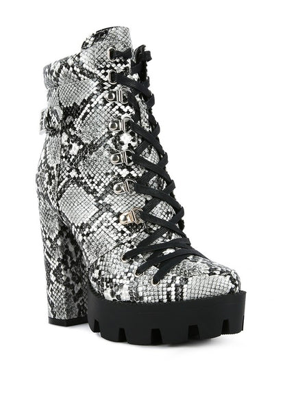 Palmetto Snake Skin Ankle Boots