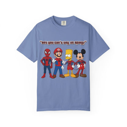 Funny Guess Cartoon Tribute Unisex T-Shirt, Fun Graphic Tee, Perfect Gift for Kids & Adults, Family Bonding, Birthday, Casual Wear