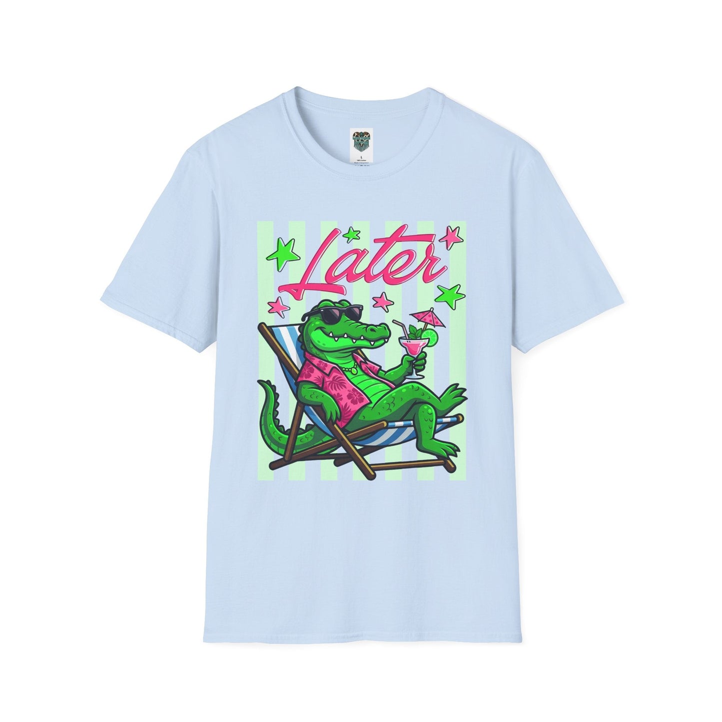 LATER ALLIGATOR TSHIRT - RELAXED ALLIGATOR LOUNGING GRAPHIC TEE