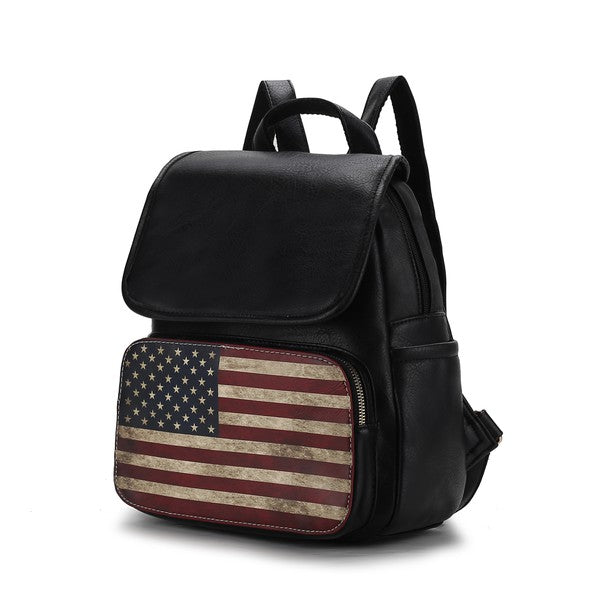 MKF Collection Regina Flag Women Backpack by Mia K