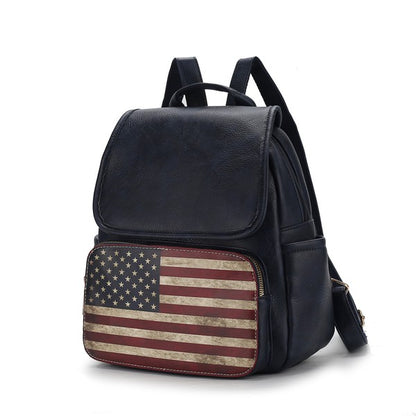 MKF Collection Regina Flag Women Backpack by Mia K