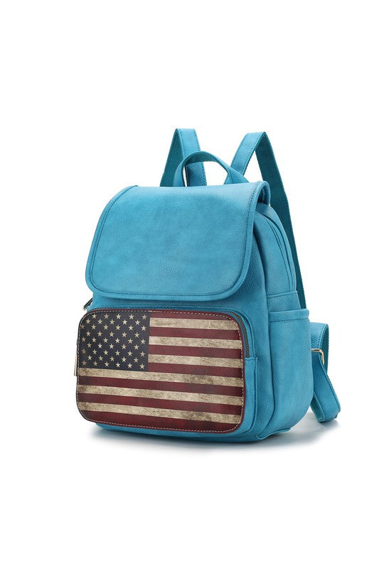 MKF Collection Regina Flag Women Backpack by Mia K