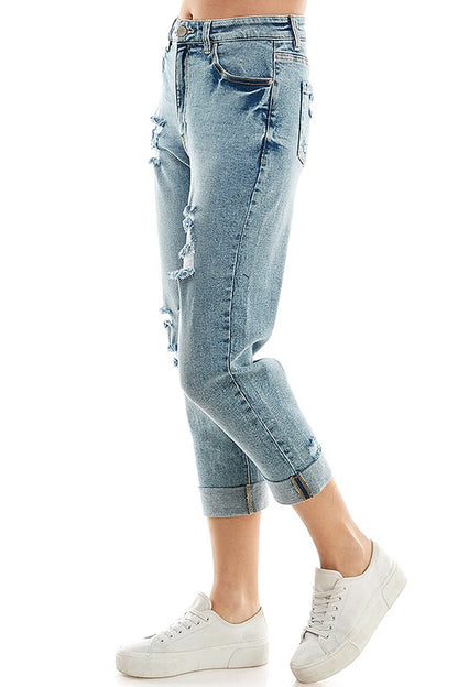 Women's Stretch Roll-up Denim Pant