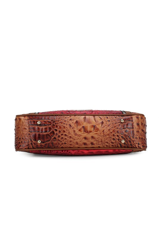 MKF Collection Faux Crocodile-Embossed Shoulder