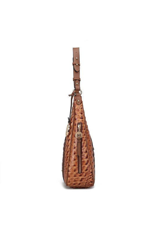 MKF Collection Faux Crocodile-Embossed Shoulder