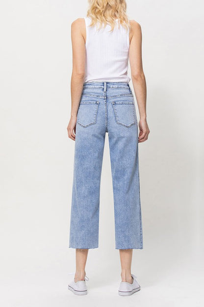 Super High Rise Crop Wide Leg Jeans