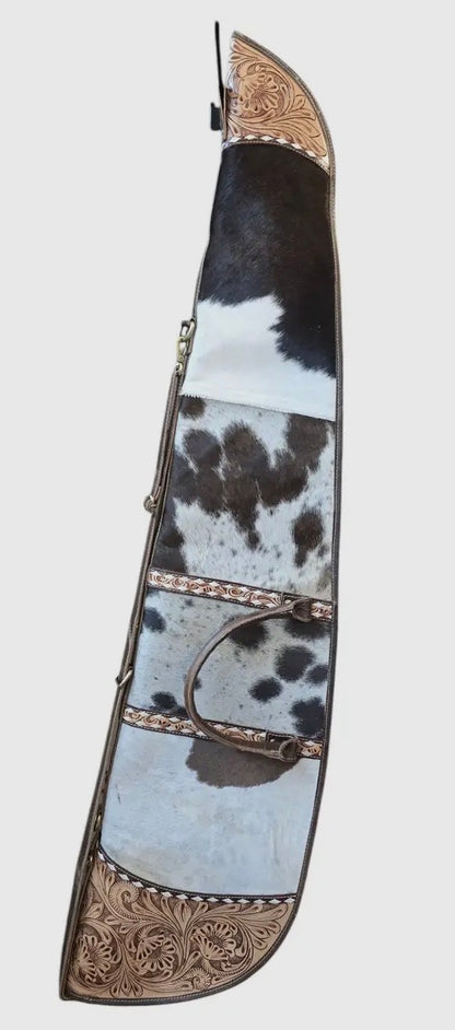 Montana Twist Genuine Leather Cowhide Gun Case - Light Brown or Black
