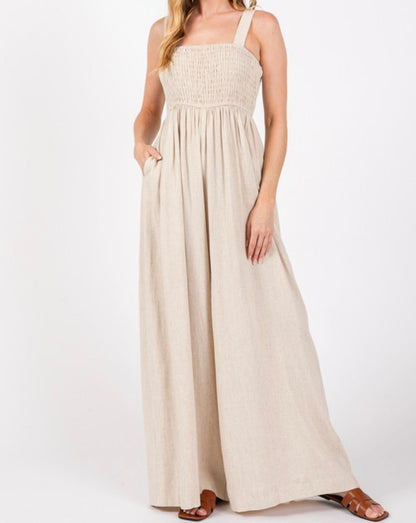 The Jasper Jumpsuit in Oatmeal