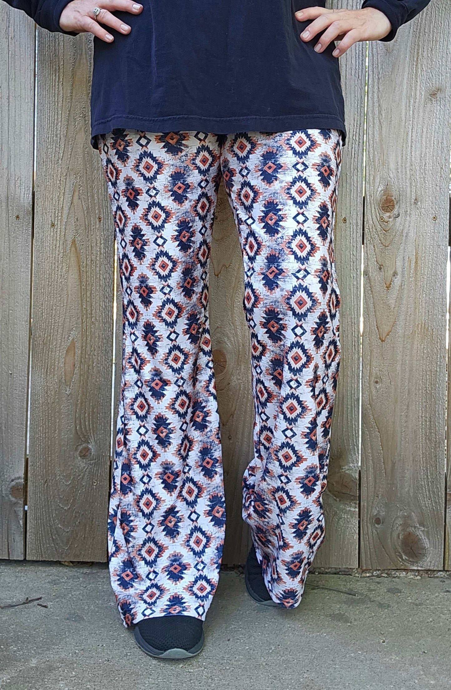 Baha Ranch Southwestern Aztec Flare Pants