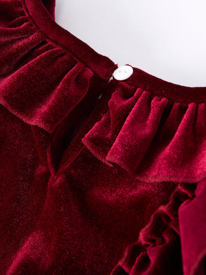 Autumn Velvet Girls Dress-Multiple colors available