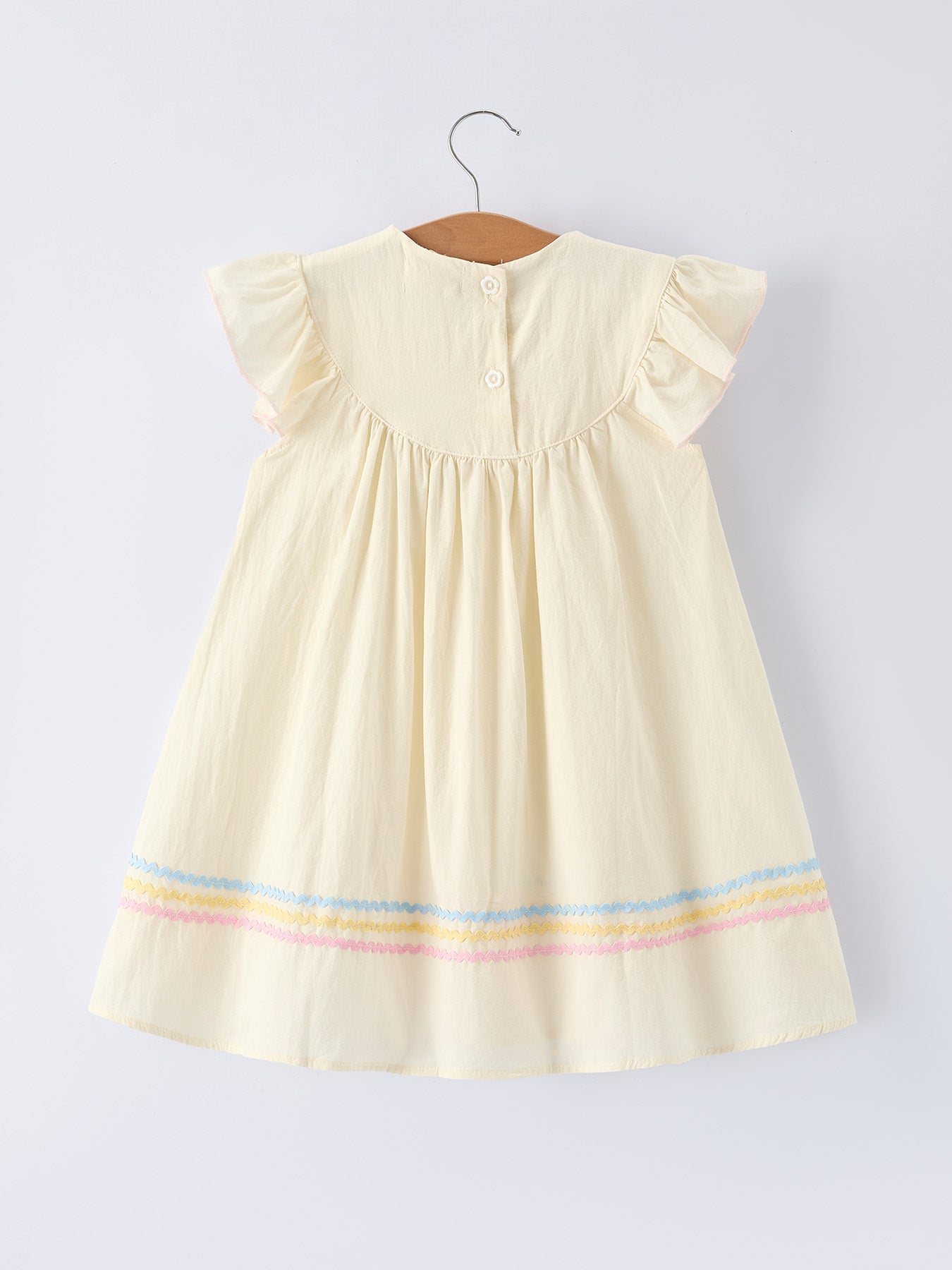 Rainbow Sailboat Embroidered Girls Dress