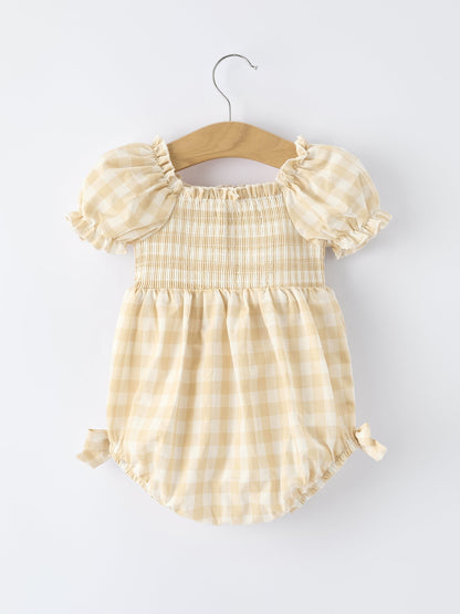 Mommy & Me Plaid Girl Romper
