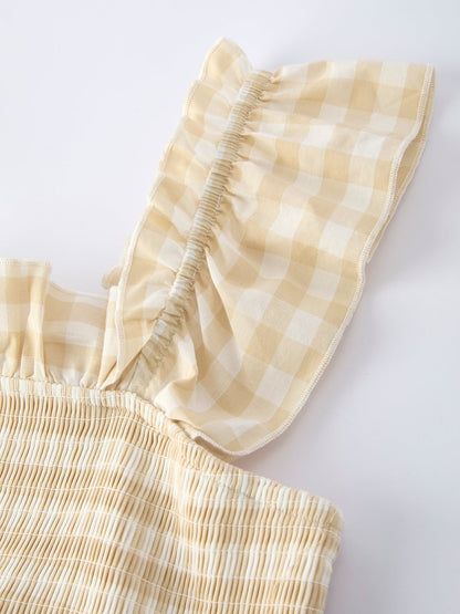 Mommy & Me Adult Plaid Smocked Dress