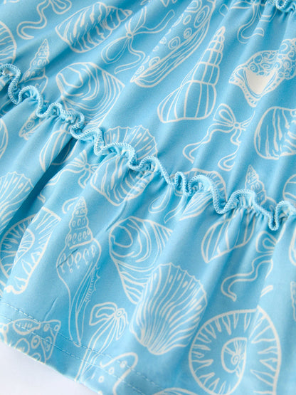 Spring Ocean  Girls Strap Dress