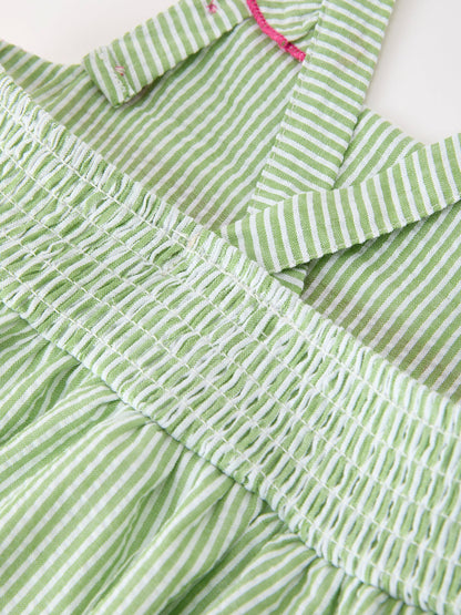 Western Boots Cactus Girls Dress Stripe