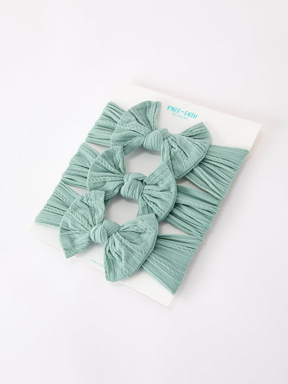 Baby Girl Bow Headband Same Color 3 Piece Set