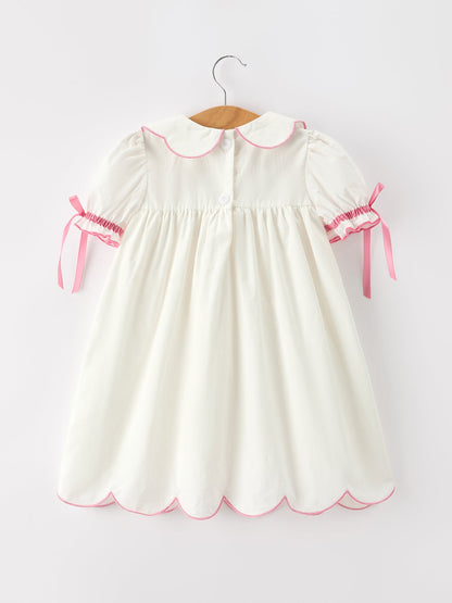 Pink Cross Bishop Christening Girls Dress