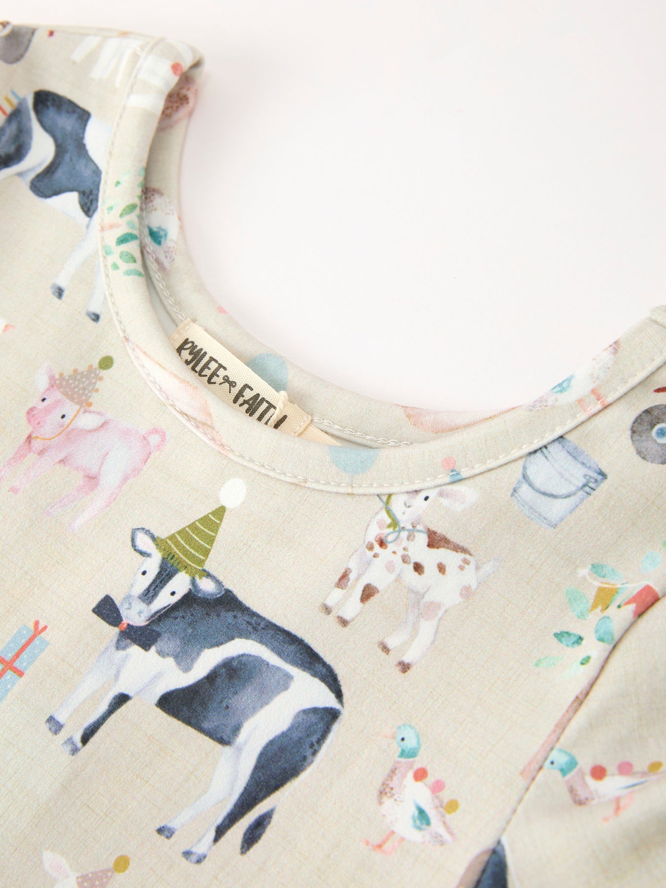 Farm Animal Birthday Twirl Girls Dress