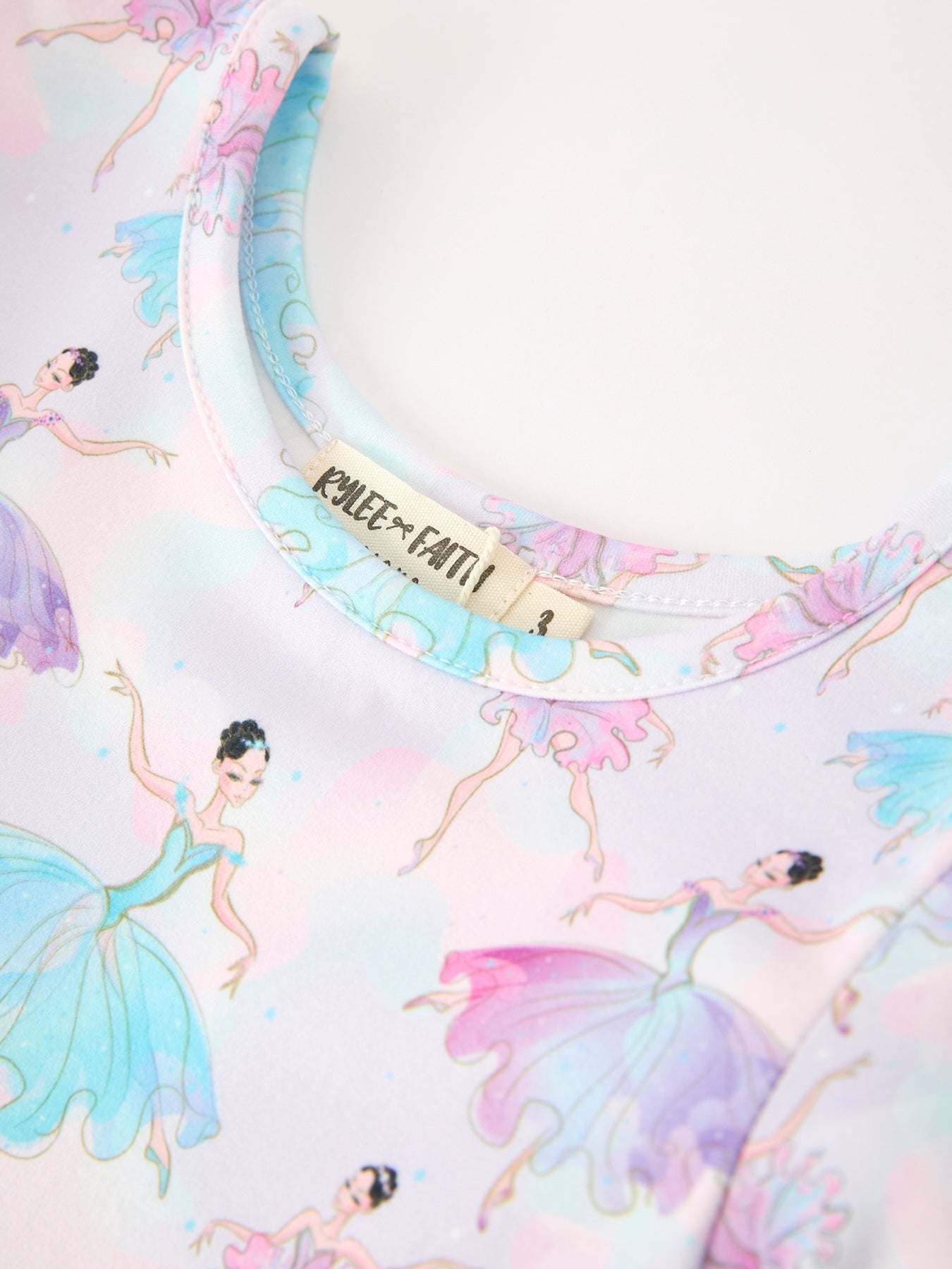 Fall Watercolor Ballet Girls Long Sleeve Twirl Dress