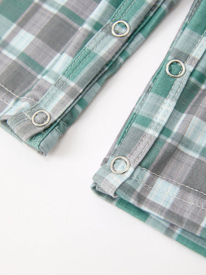 Plaid Moose Smocked Baby Boy JonJon