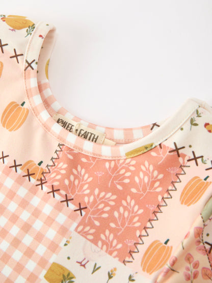Preorder Thanksgiving Halloween Patchwork Girls Dress