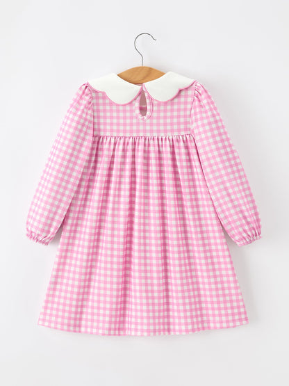 Thanksgiving Halloween Pumpkin Embroidery Girls Dress