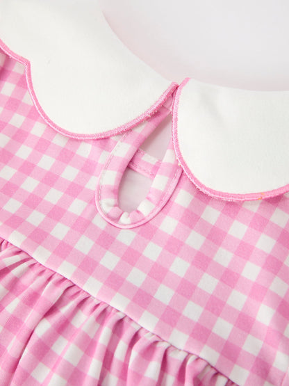 Thanksgiving Halloween Pumpkin Embroidery Girls Dress