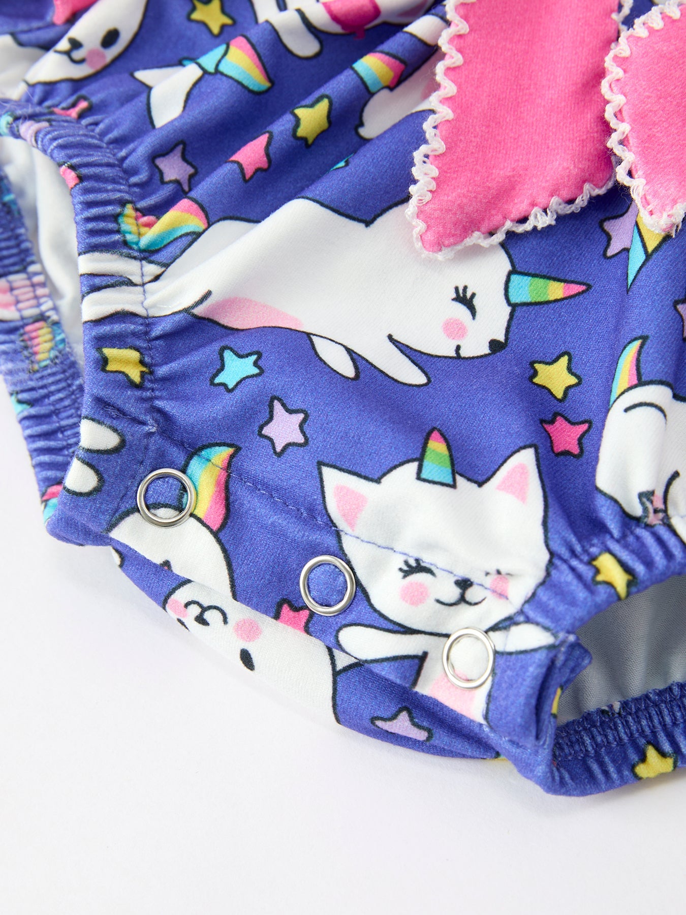 Fall Ghost Cat Print Girls Long Sleeve Romper