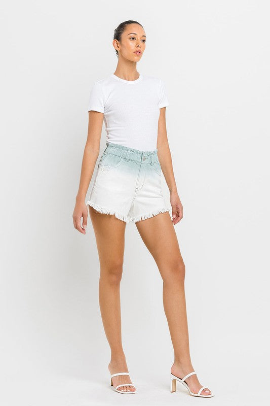 Super High Rise Waistband Ombre Shorts