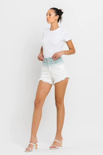 Super High Rise Waistband Ombre Shorts