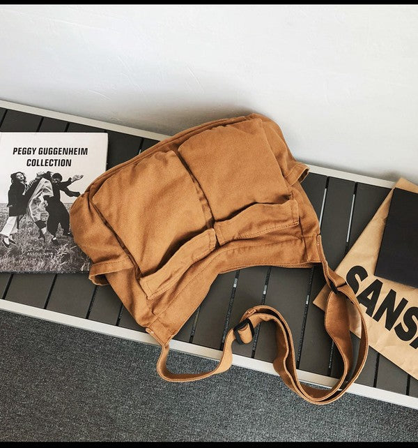 Nova Oversize Canvas Messenger Bag