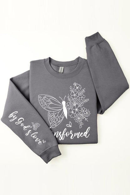 Transformed Faith Sleeve Graphic Fleece Sweatshirt