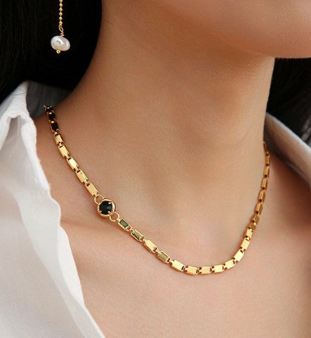 Multicolor Zircon Chain Necklace