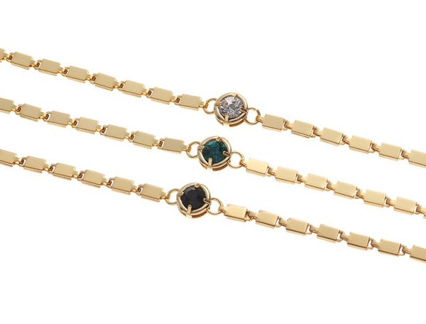 Multicolor Zircon Chain Necklace