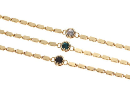 Multicolor Zircon Chain Necklace