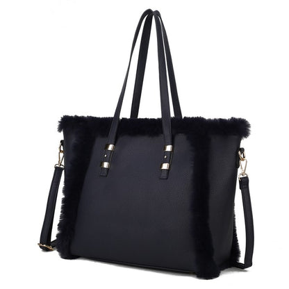 MKF Liza with Faux Fur Women Tote Bag by Mia K