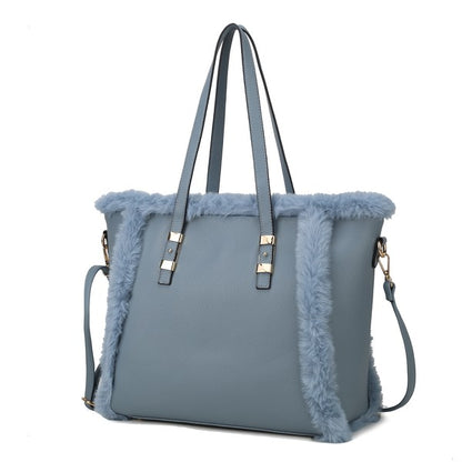 MKF Liza with Faux Fur Women Tote Bag by Mia K