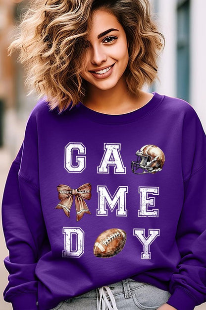 Game day Football Graphic Fleece Sweatshirts