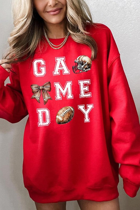 Game day Football Graphic Fleece Sweatshirts