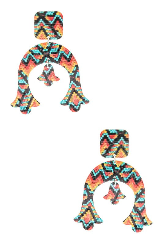 Aztec Printed Iconic Western Earrings