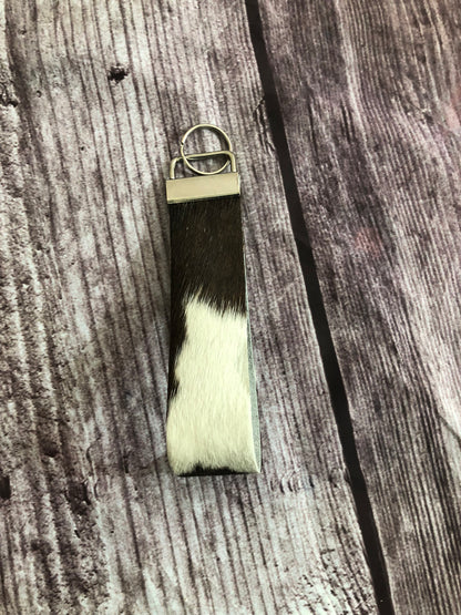 Authentic Cowhide wristlet keychain