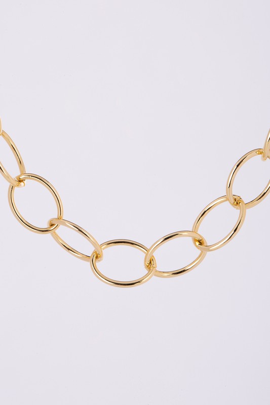 Chain bracelet and necklace set - gold
