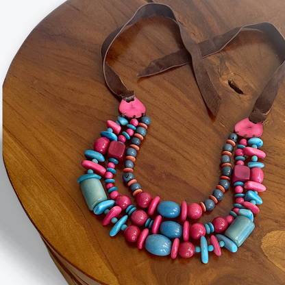LAYERED AND SUEDE NECKLACE