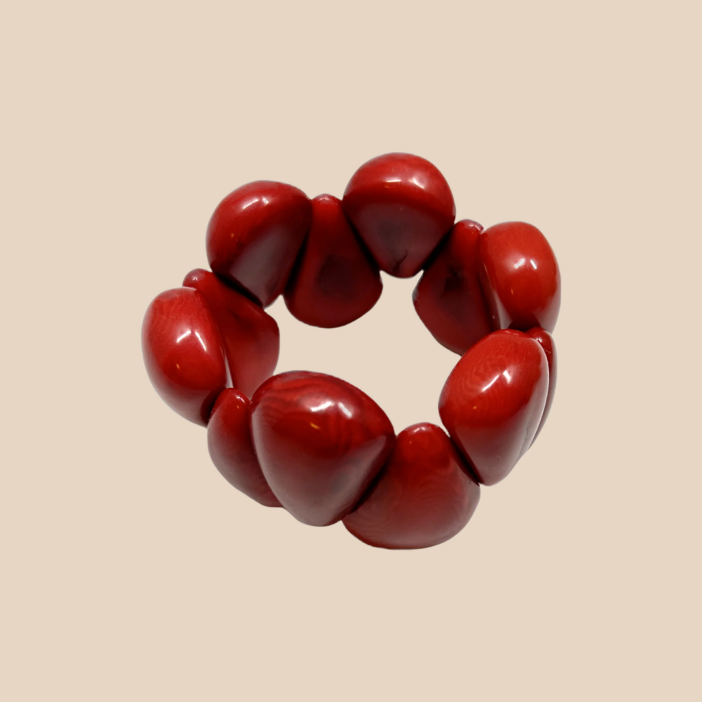 BOHO STYLE TEARDROP CHARMS TAGUA NUT BRACELET