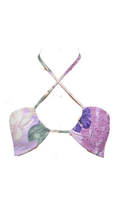 Mariah Reversible Bikini Top in Chrysalis