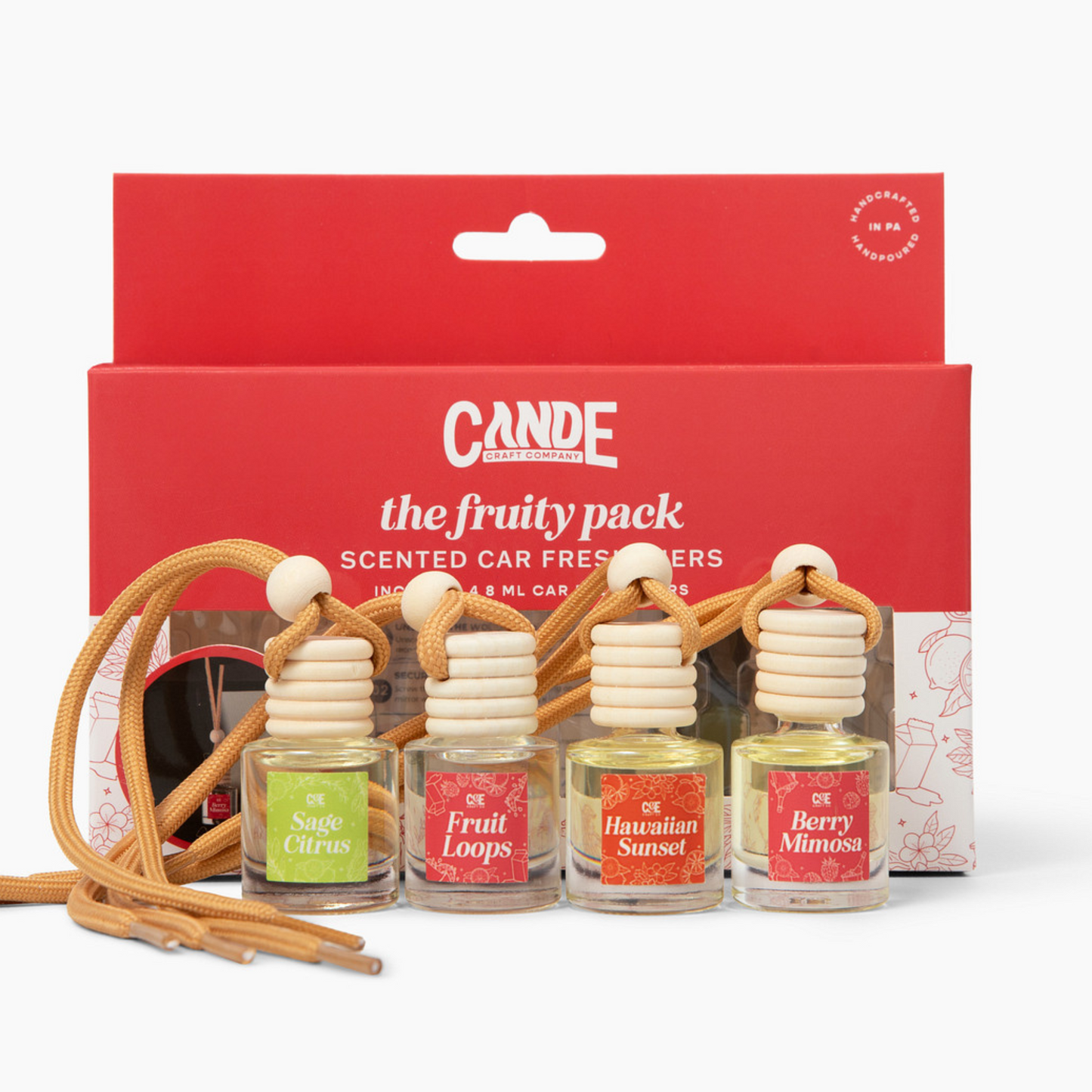 Fruity 4 Pack Scented Car Fresheners Bundle
